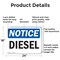 Signmission Diesel OSHA Notice Sign, Aluminum, 24in W x 18in L, 2PK OS-2PACK-NS-A-1824-L-11015 - alternate 4